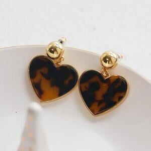 J.Crew Heart Drop Earrings